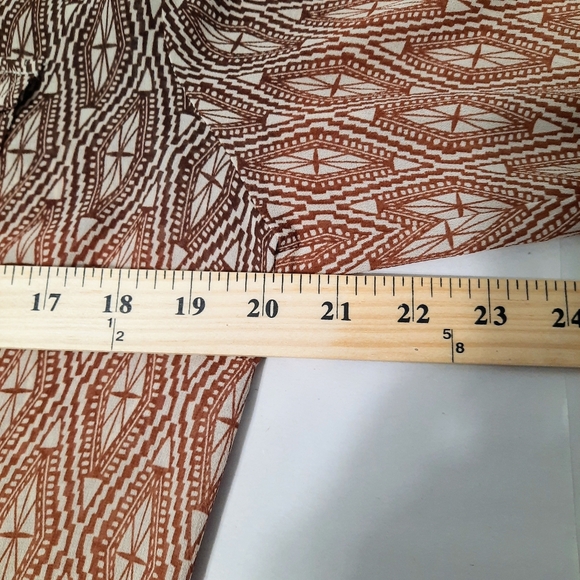 Ariat Womens Willa Top Brown Aztec Jacquard Long Sleeve Button Up Medium - Picture 6 of 7